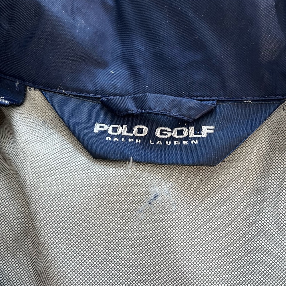Vtg 90's Polo Golf Ralph Lauren Shell Windbreaker Jacket Men Spellout Logo L - Picture 5 of 9